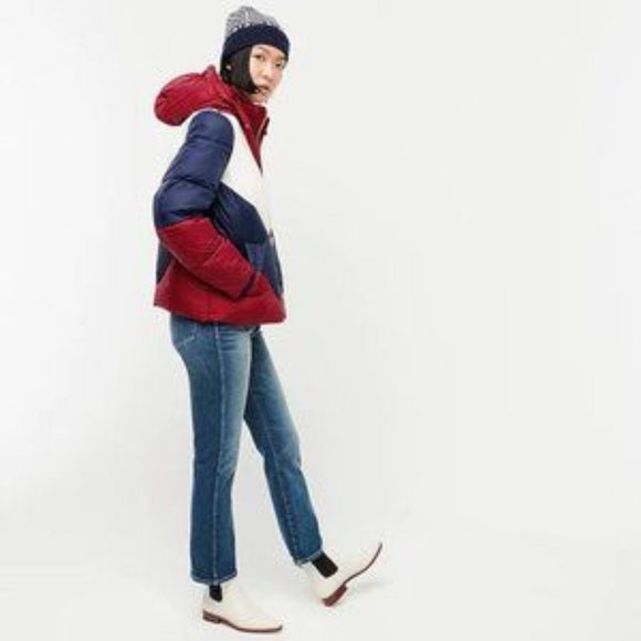 J. Crew Jackets & Blazers - J. Crew colorblock chevron puffer jacket